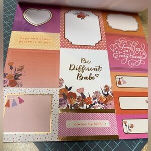 New.  Inspirational Floral Cardstock Paper Pad Book